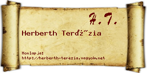 Herberth Terézia névjegykártya